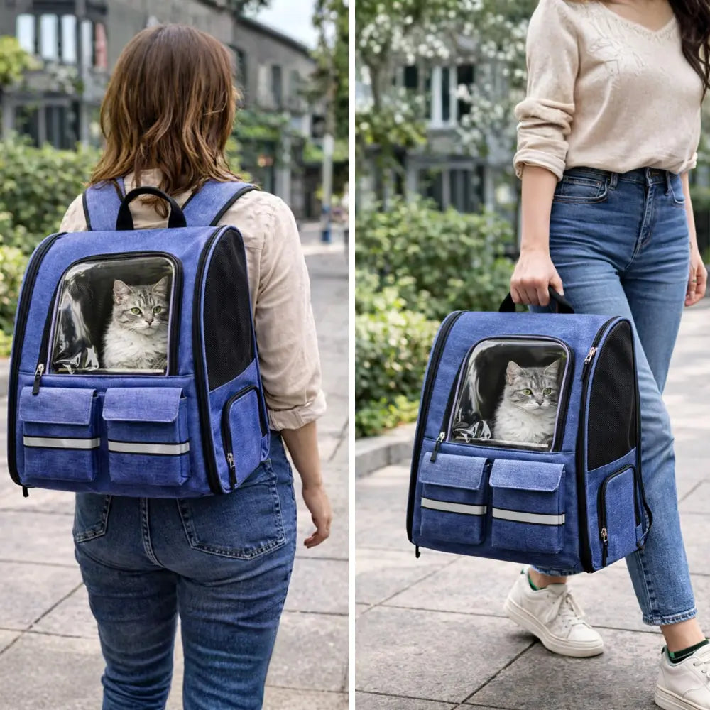Sac à Dos de Transport à Roulettes pour Chat et Chien | Premium, Ventilé, Compatible Cabine Avion Moustache & Cie