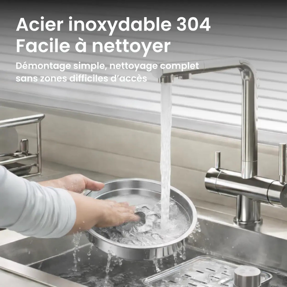 Fontaine à Eau pour Chat et Chien — Acier Inoxydable 304, Grande Capacité 2.2L, Silencieuse, Indicateur LED Moustache & Cie