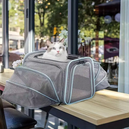 Sac de transport extensible pour chat – imperméable et respirant Moustache & Cie