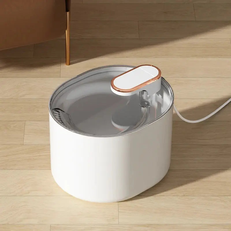 Fontaine à Eau pour Chat Silencieuse – LED Nuit, 3L, Double Écoulement, Hydratation Optimale Moustache & Cie