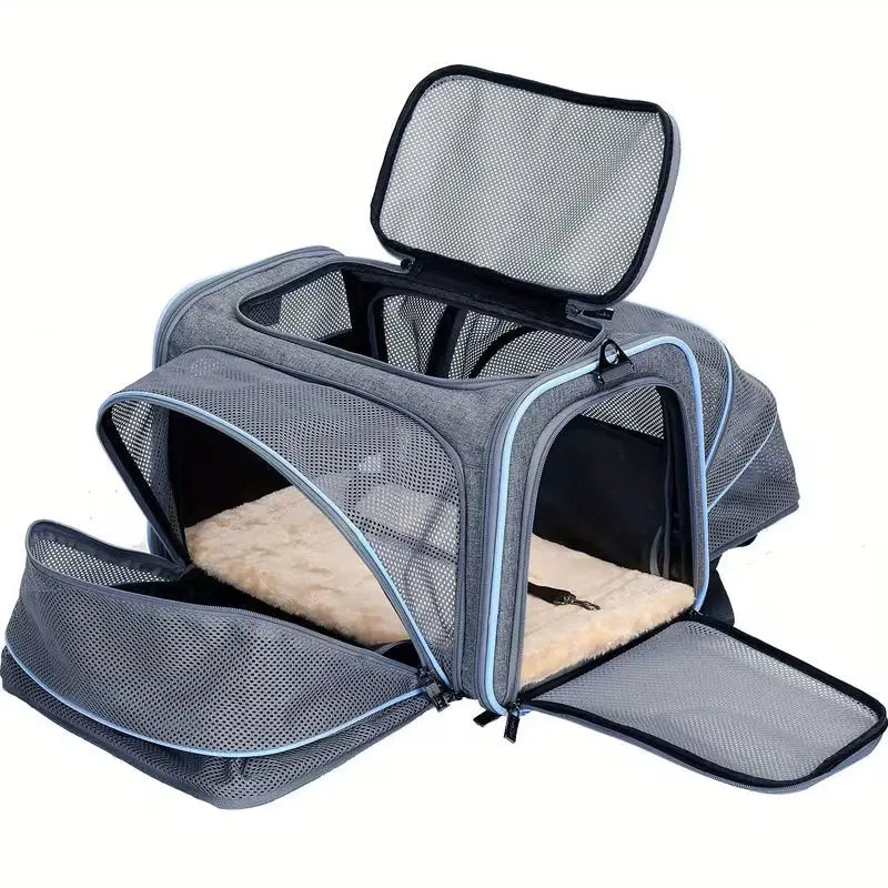 Sac de transport extensible pour chat – imperméable et respirant Moustache & Cie