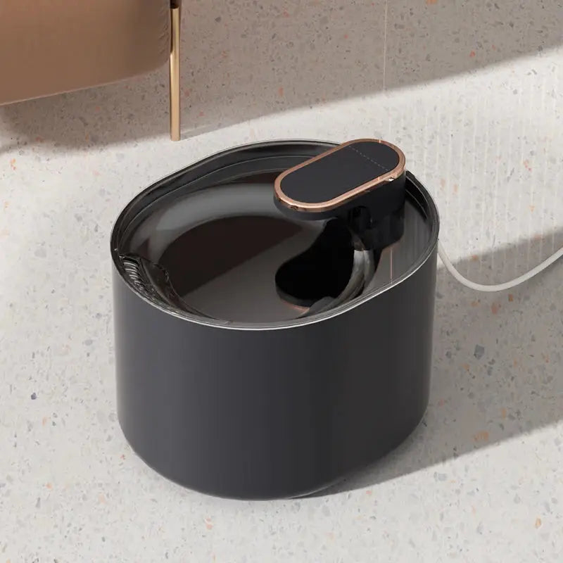 Fontaine à Eau pour Chat Silencieuse – LED Nuit, 3L, Double Écoulement, Hydratation Optimale Moustache & Cie