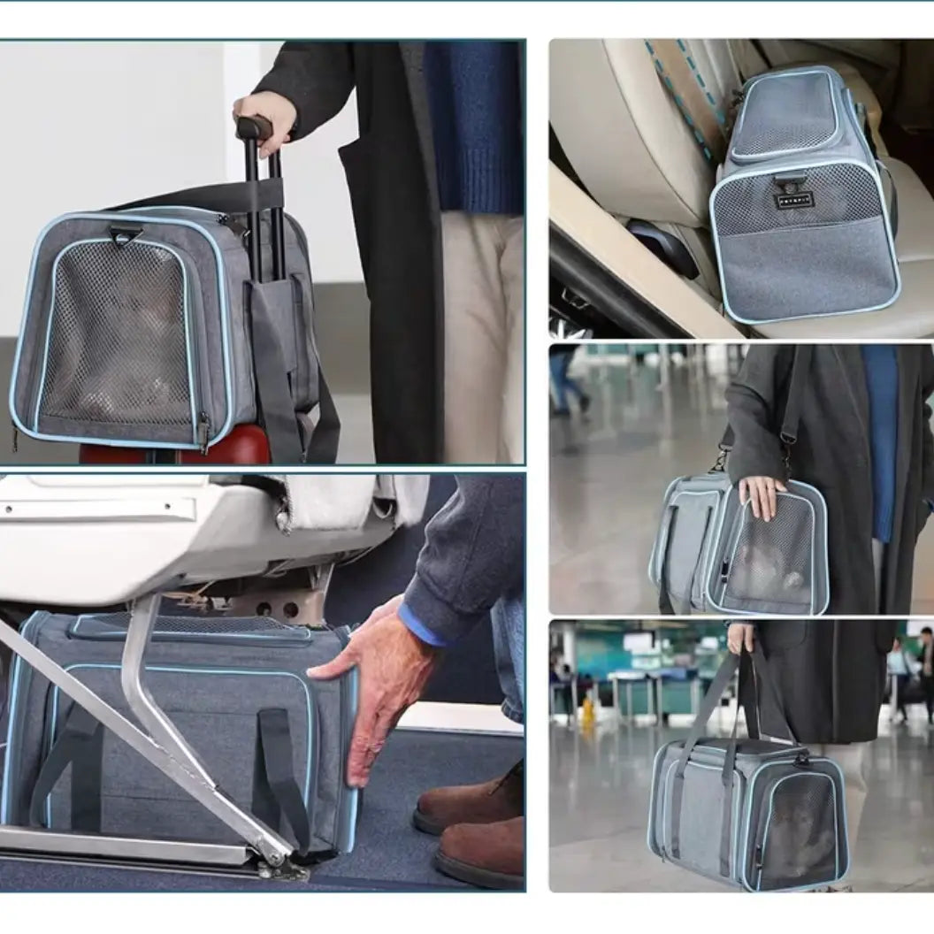Sac de transport extensible pour chat – imperméable et respirant Moustache & Cie