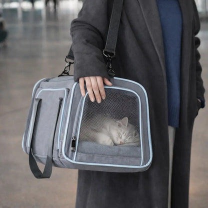 Sac de transport extensible pour chat – imperméable et respirant Moustache & Cie