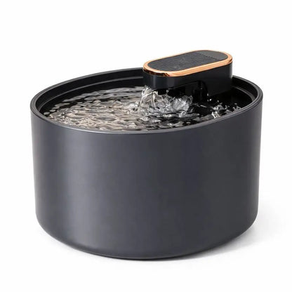Fontaine à Eau pour Chat Silencieuse – LED Nuit, 3L, Double Écoulement, Hydratation Optimale Moustache & Cie