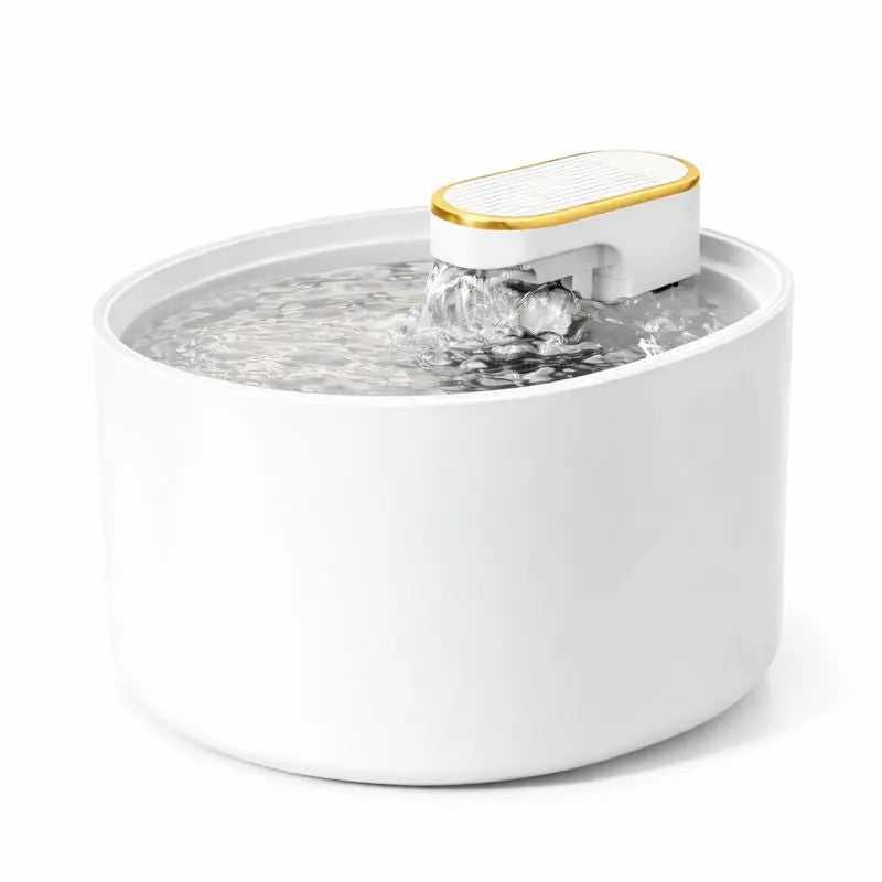Fontaine à Eau pour Chat Silencieuse – LED Nuit, 3L, Double Écoulement, Hydratation Optimale Moustache & Cie