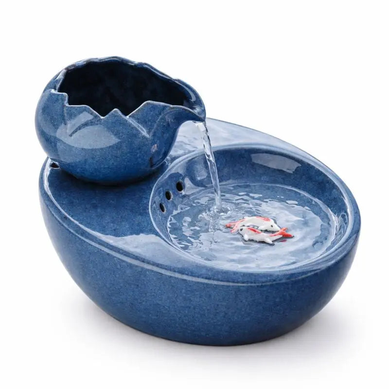 Fontaine à Eau pour Chat en Céramique – Design Coloré, Écoulement Doux, Hygiénique & Stable Moustache & Cie