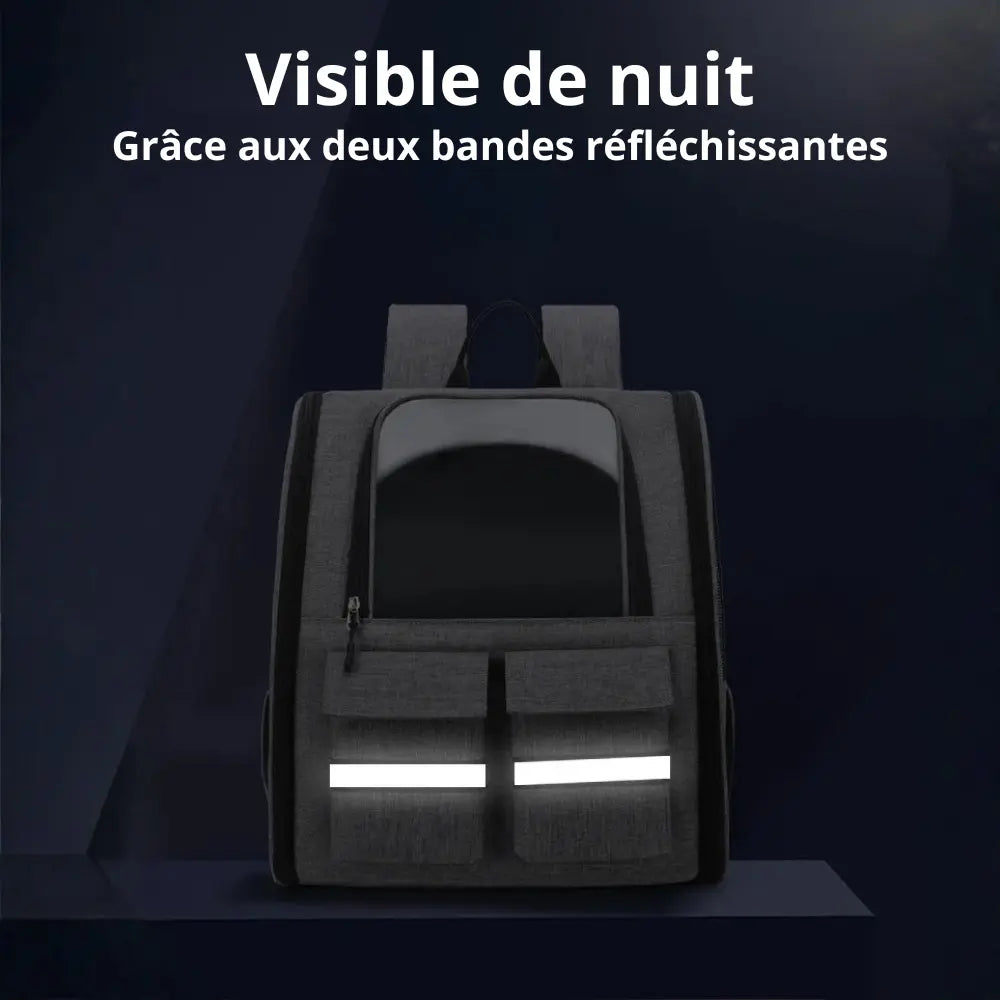 Sac à Dos de Transport à Roulettes pour Chat et Chien | Premium, Ventilé, Compatible Cabine Avion Moustache & Cie