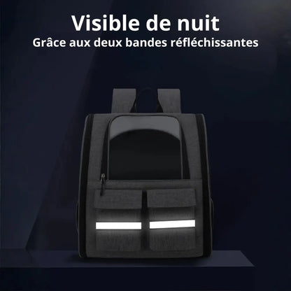 Sac à Dos de Transport à Roulettes pour Chat et Chien | Premium, Ventilé, Compatible Cabine Avion Moustache & Cie