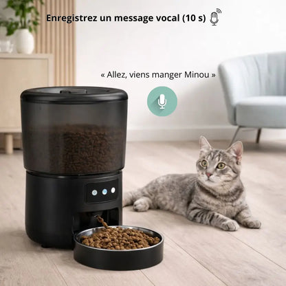 Distributeur de croquettes connecté 4L | Moustache & Cie Moustache & Cie