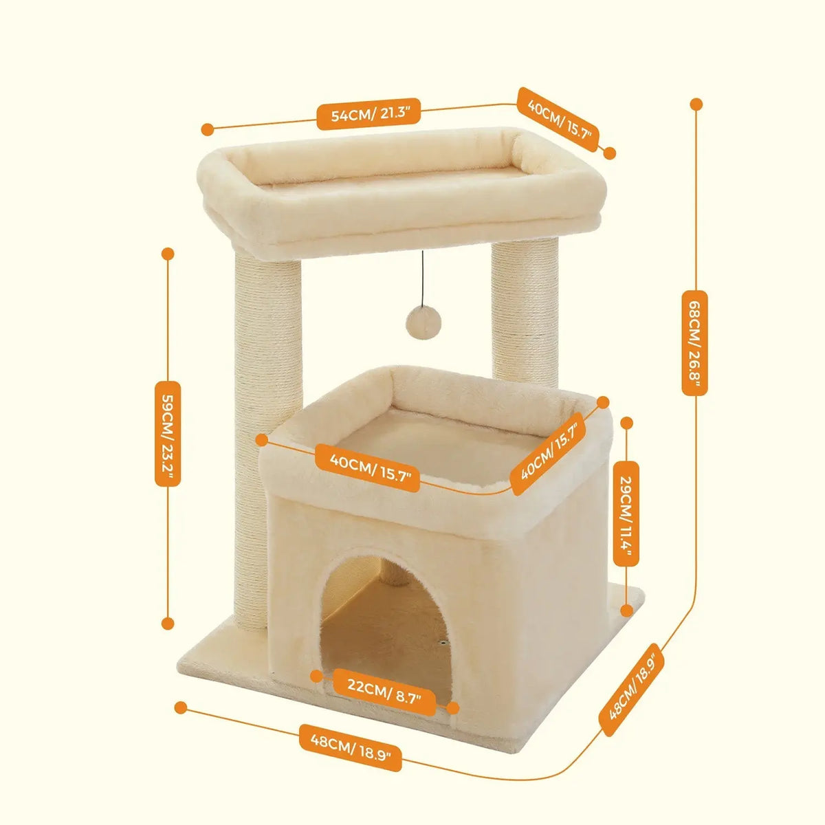 Arbre à chat Oslo 40 cm Moustache & Cie