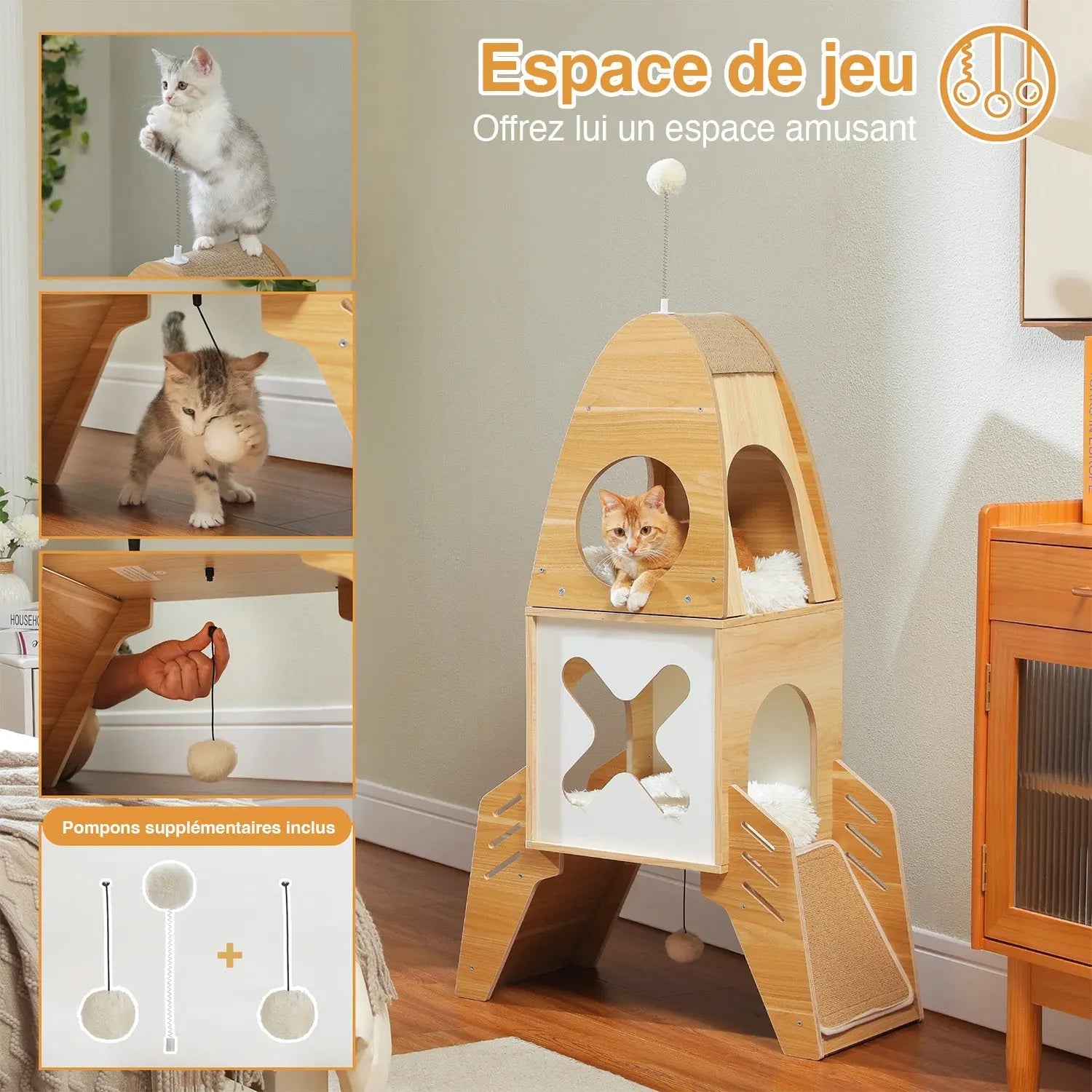 Arbre à chat Neko 110 cm Moustache & Cie