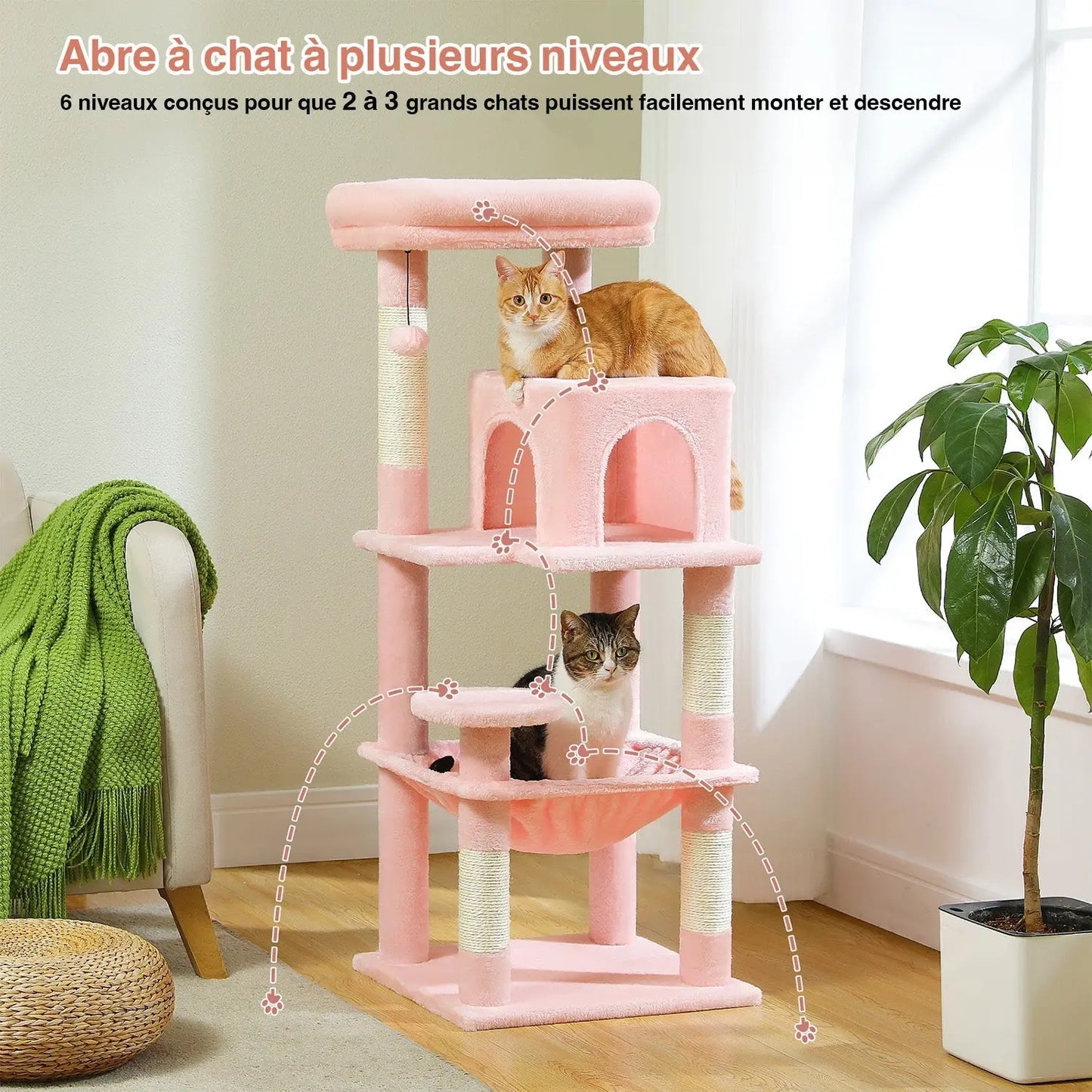 Arbre à chat Kumo 116 cm Moustache & Cie