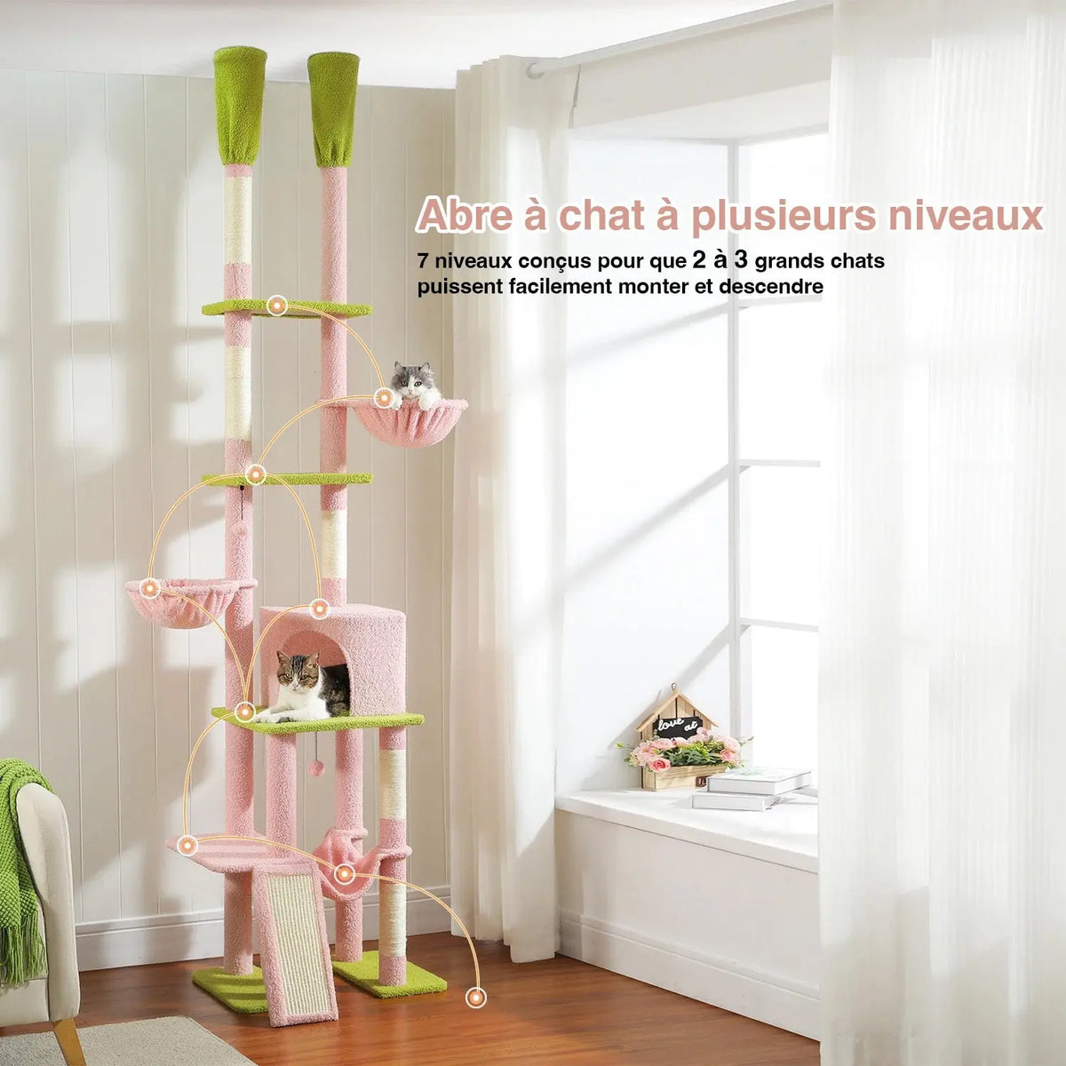 Arbre à chat Sylva ajustable Moustache & Cie
