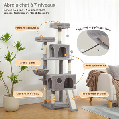 Arbre à chat Armonia 162 cm Moustache & Cie