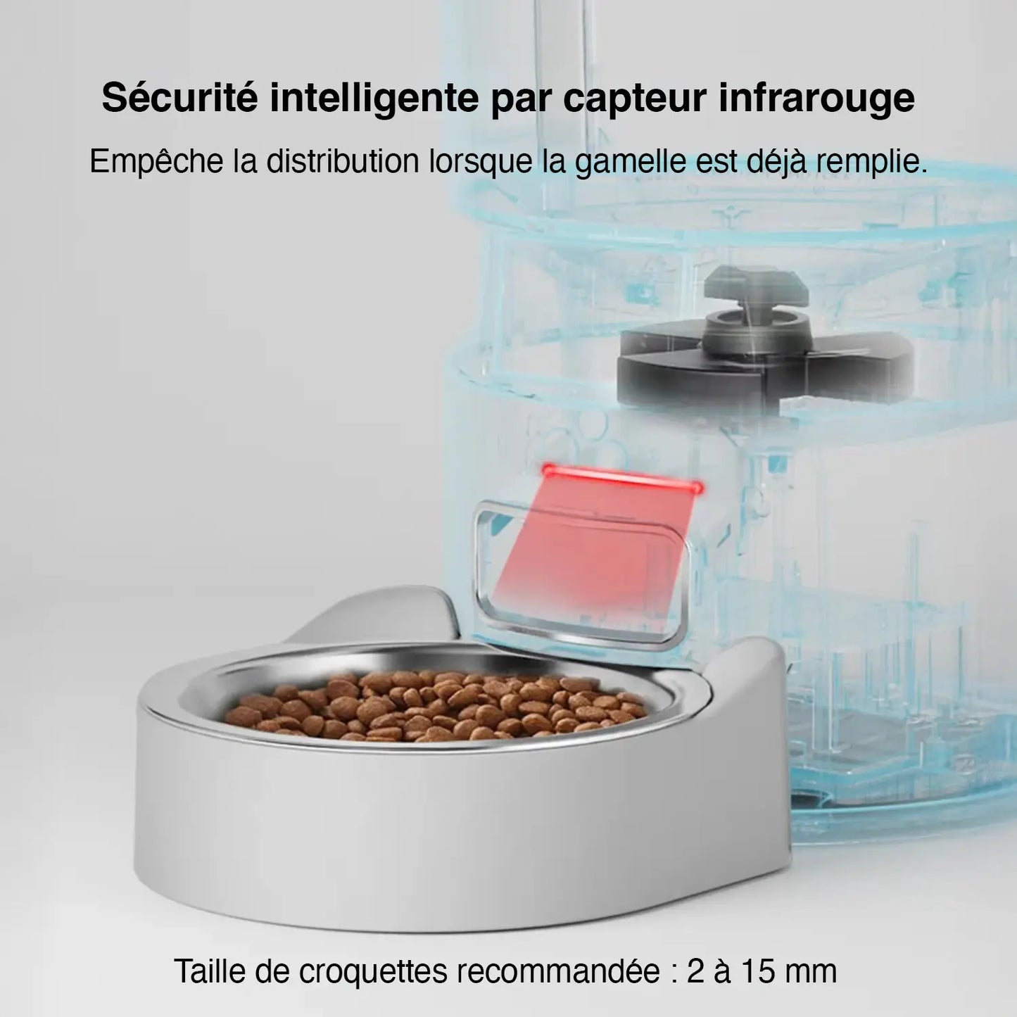 Distributeur automatique de croquettes 4L à écran tactile | Moustache & Cie Moustache & Cie
